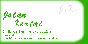 jolan kertai business card